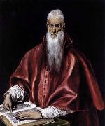 GRECO, El St Jerome as a Scholar oil painting